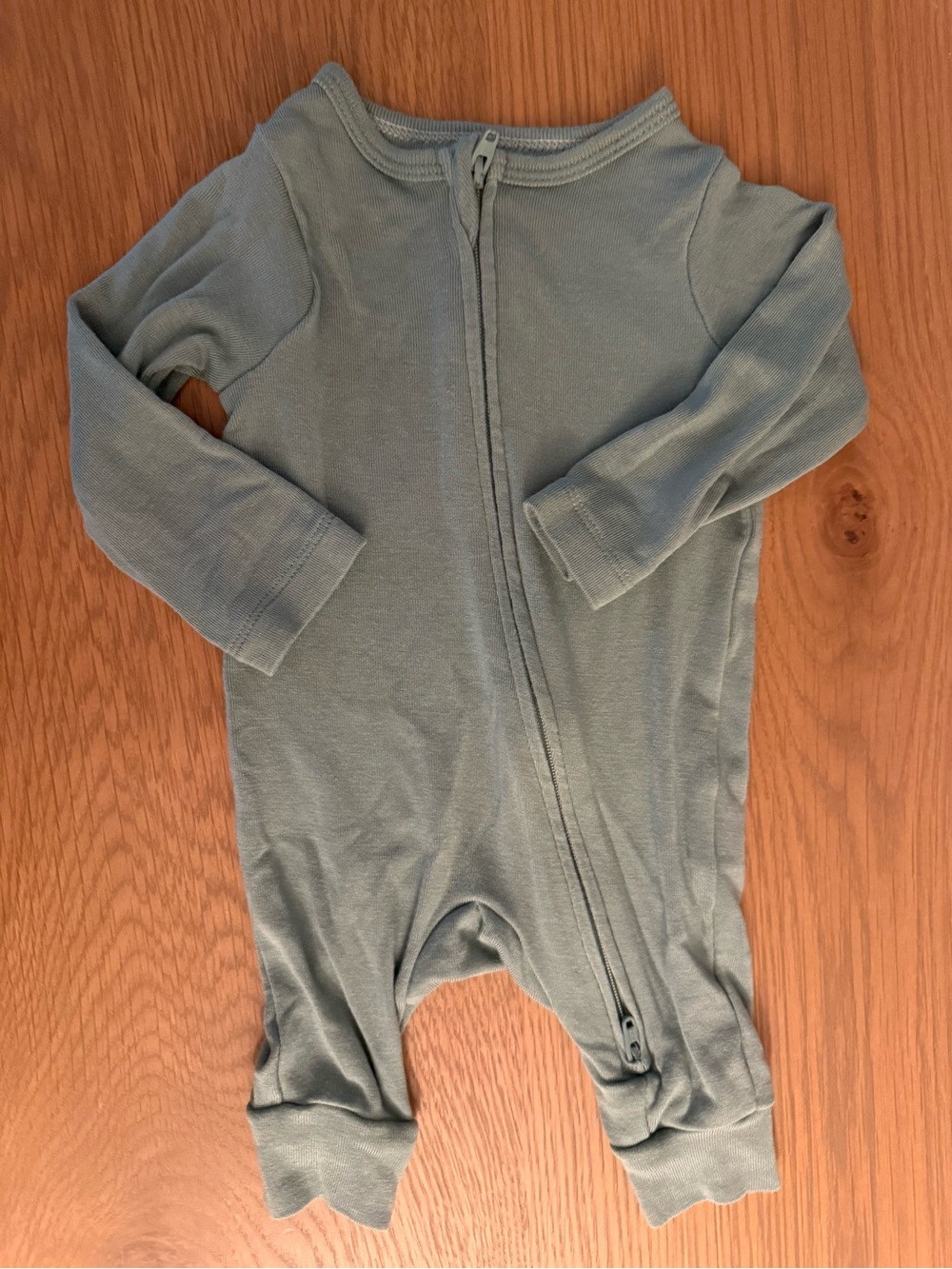 cloud island Sage Green Long-Sleeve Zip One-Piece